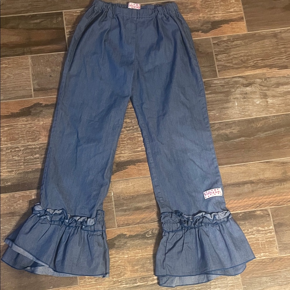 Blue Ruffled women’s pants